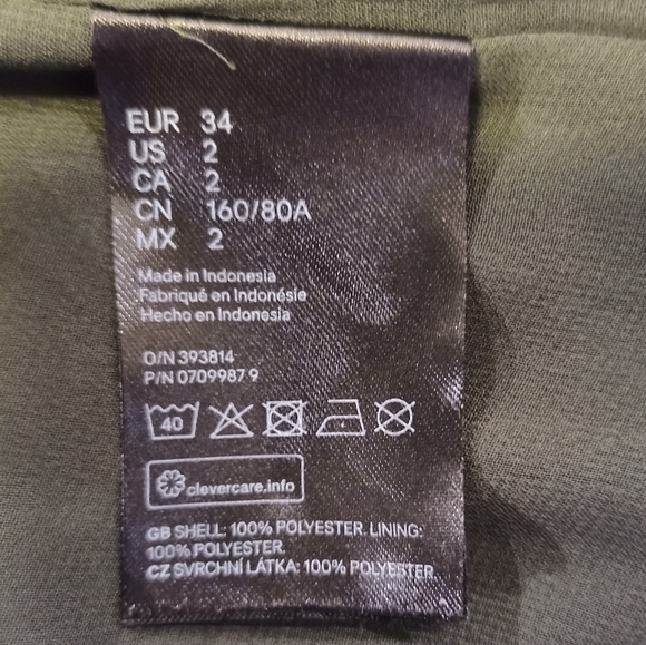 H&M Women's Green Midi Shirt Dress - Picture 15 of 16